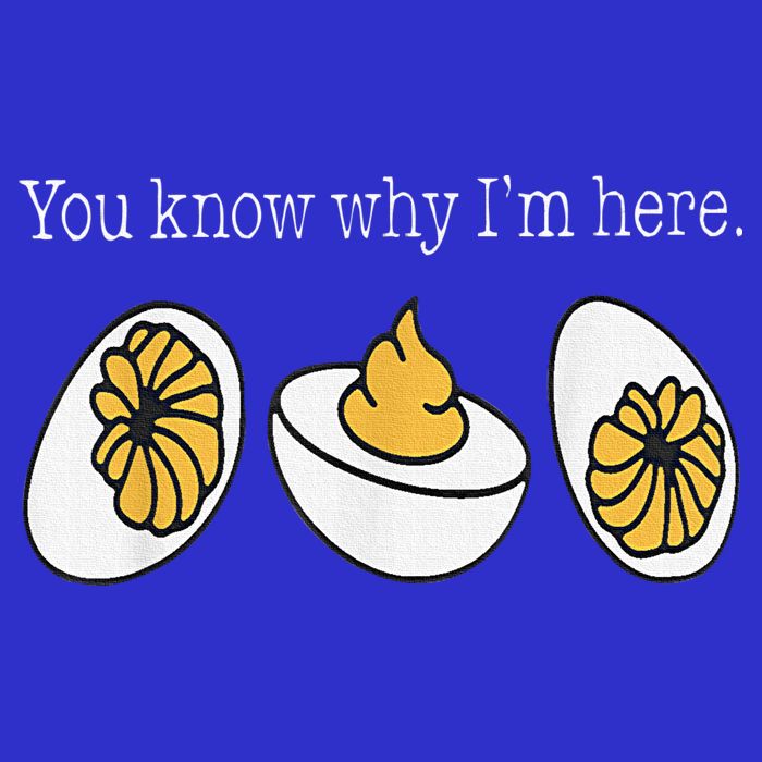 Thanksgiving Dinner You Know Why Im Here Deviled Egg 16 in Basic Backpack