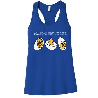 Thanksgiving Dinner You Know Why Im Here Deviled Egg Women's Racerback Tank