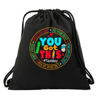 Test Day You Got This Rock The Test Testing Day Drawstring Bag