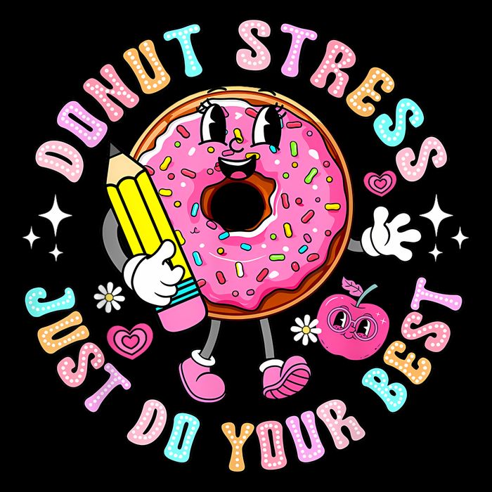 Test Day You Got This Testing Donut Stress Just Do Your Best Flat Bill Trucker Hat