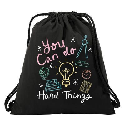 Testing Day You Can Do Hard Things Teacher State Testing Drawstring Bag