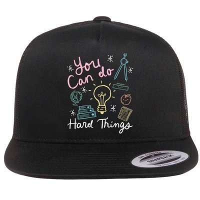 Testing Day You Can Do Hard Things Teacher State Testing Flat Bill Trucker Hat