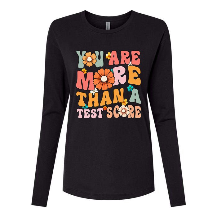 Testing Day You Are More Than A Test Score Teacher Womens Cotton Relaxed Long Sleeve T-Shirt