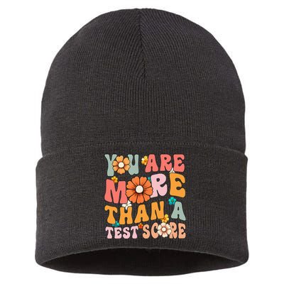 Testing Day You Are More Than A Test Score Teacher Sustainable Knit Beanie