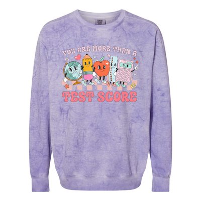 Testing Day You Are More Than A Test Score Colorblast Crewneck Sweatshirt