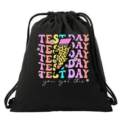 Test Day You Got This Teacher Testing Day Drawstring Bag
