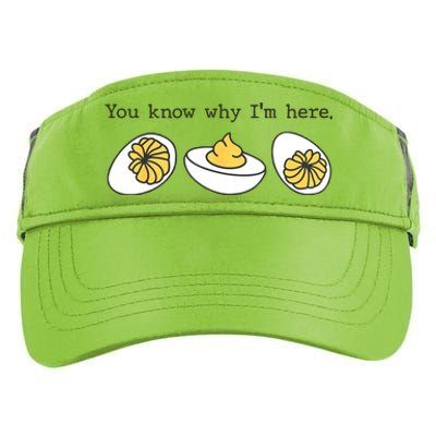 Thanksgiving Dinner You Know Why IM Here Deviled Egg Adult Drive Performance Visor