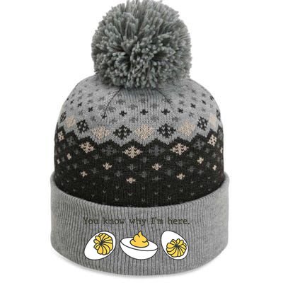 Thanksgiving Dinner You Know Why IM Here Deviled Egg The Baniff Cuffed Pom Beanie