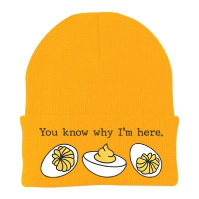 Thanksgiving Dinner You Know Why IM Here Deviled Egg Knit Cap Winter Beanie