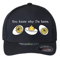 Thanksgiving Dinner You Know Why IM Here Deviled Egg Flexfit Unipanel Trucker Cap