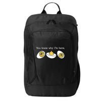 Thanksgiving Dinner You Know Why IM Here Deviled Egg City Backpack