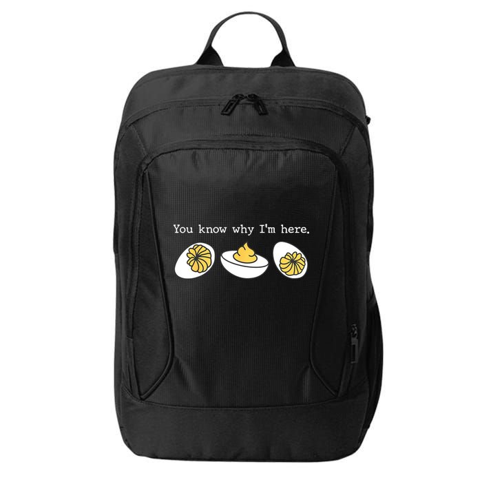 Thanksgiving Dinner You Know Why IM Here Deviled Egg City Backpack
