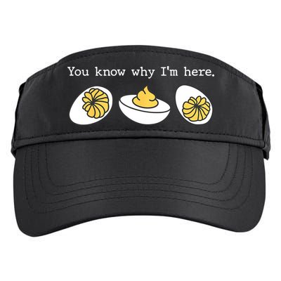Thanksgiving Dinner You Know Why IM Here Deviled Egg Adult Drive Performance Visor