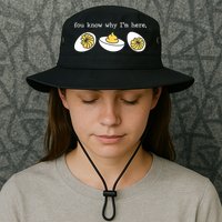 Thanksgiving Dinner You Know Why IM Here Deviled Egg Bucket Hat