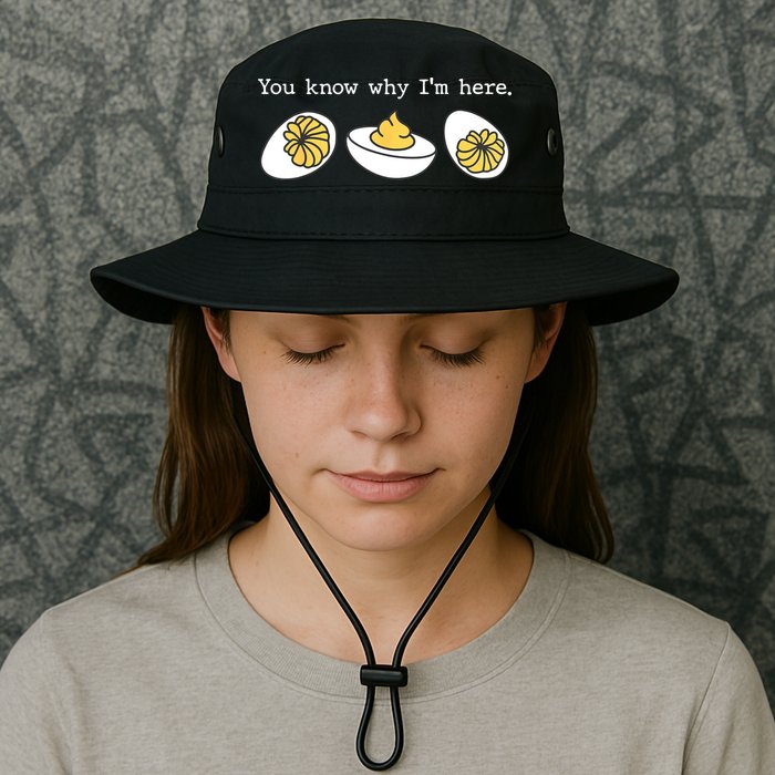 Thanksgiving Dinner You Know Why IM Here Deviled Egg Bucket Hat