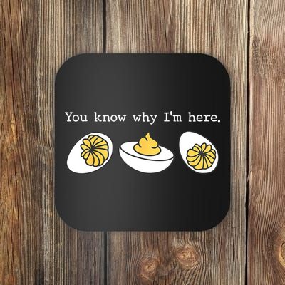 Thanksgiving Dinner You Know Why IM Here Deviled Egg Coaster