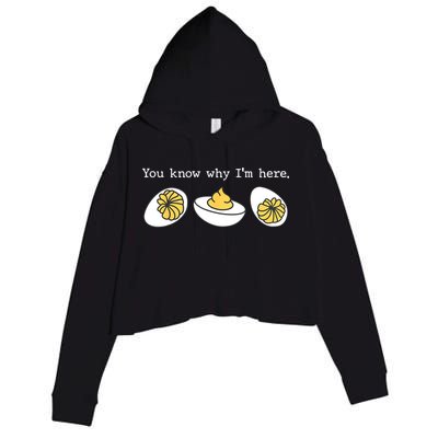 Thanksgiving Dinner You Know Why IM Here Deviled Egg Crop Fleece Hoodie
