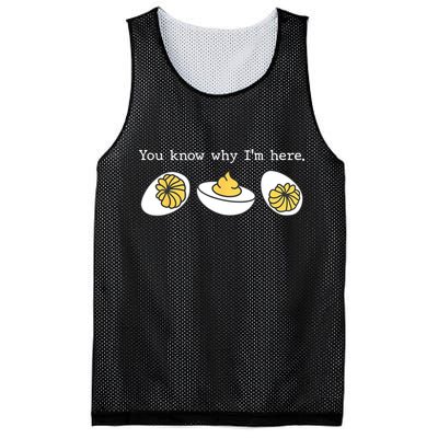 Thanksgiving Dinner You Know Why IM Here Deviled Egg Mesh Reversible Basketball Jersey Tank