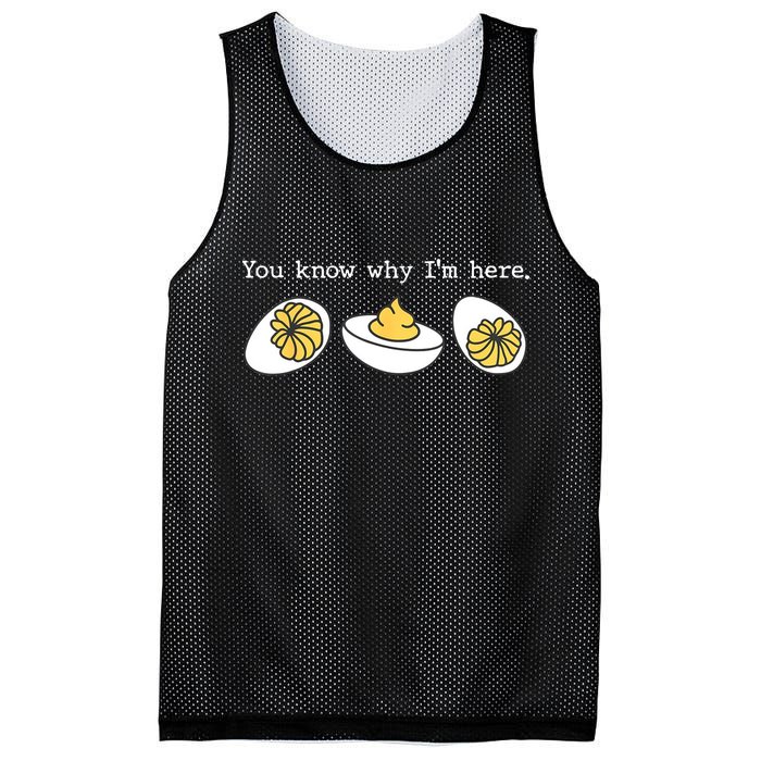 Thanksgiving Dinner You Know Why IM Here Deviled Egg Mesh Reversible Basketball Jersey Tank