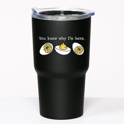 Thanksgiving Dinner You Know Why IM Here Deviled Egg Tumbler