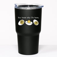 Thanksgiving Dinner You Know Why IM Here Deviled Egg Tumbler