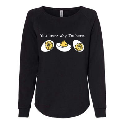 Thanksgiving Dinner You Know Why IM Here Deviled Egg Womens California Wash Sweatshirt