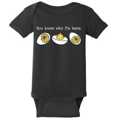 Thanksgiving Dinner You Know Why IM Here Deviled Egg Baby Bodysuit