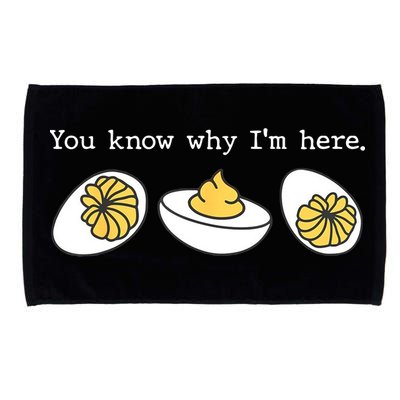 Thanksgiving Dinner You Know Why IM Here Deviled Egg Microfiber Hand Towel
