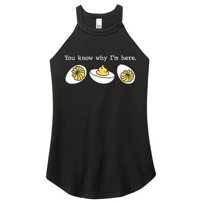Thanksgiving Dinner You Know Why IM Here Deviled Egg Women's Perfect Tri Rocker Tank