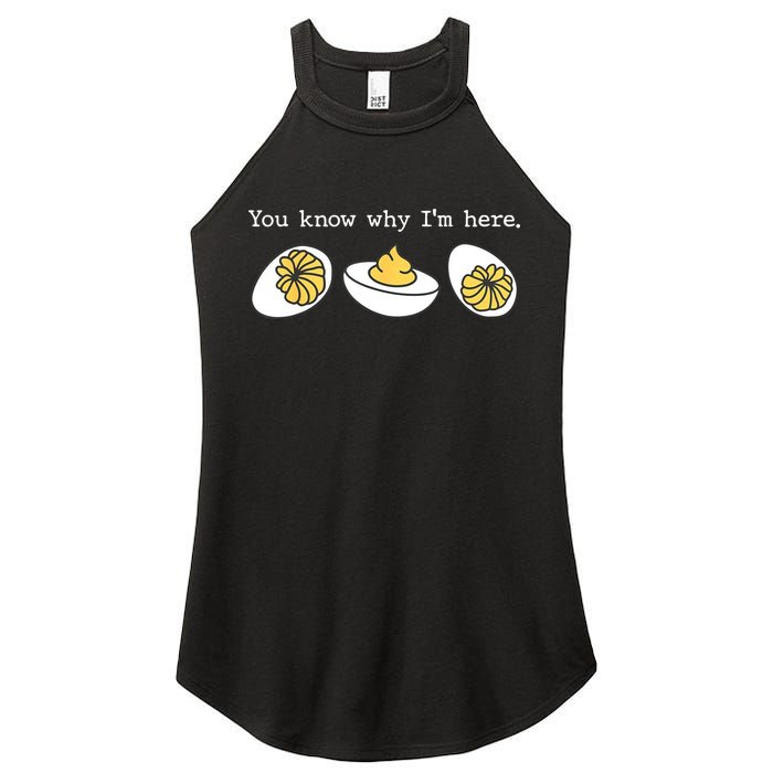 Thanksgiving Dinner You Know Why IM Here Deviled Egg Women's Perfect Tri Rocker Tank