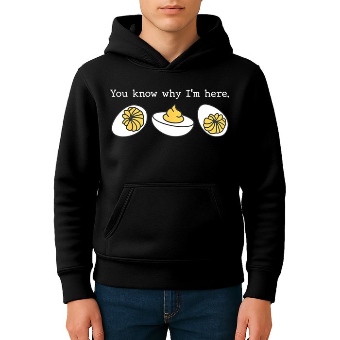 Thanksgiving Dinner You Know Why IM Here Deviled Egg Kids Hoodie