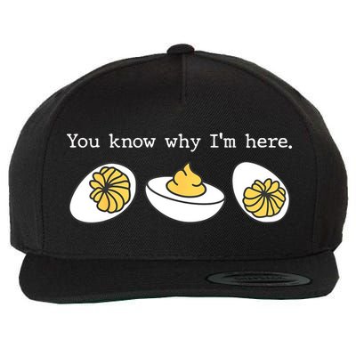 Thanksgiving Dinner You Know Why IM Here Deviled Egg Wool Snapback Cap