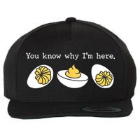 Thanksgiving Dinner You Know Why IM Here Deviled Egg Wool Snapback Cap