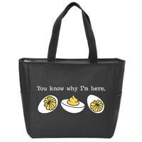 Thanksgiving Dinner You Know Why IM Here Deviled Egg Zip Tote Bag