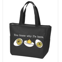 Thanksgiving Dinner You Know Why IM Here Deviled Egg Zip Tote Bag