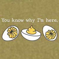 Thanksgiving Dinner You Know Why IM Here Deviled Egg Garment-Dyed Women's Muscle Tee