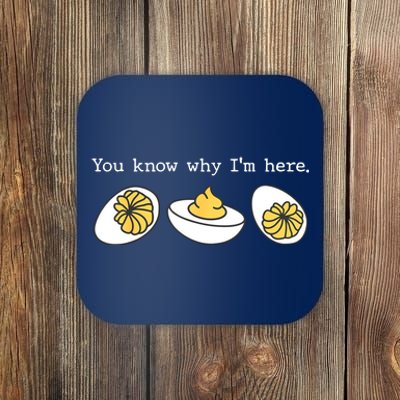 Thanksgiving Dinner You Know Why IM Here Deviled Egg Coaster