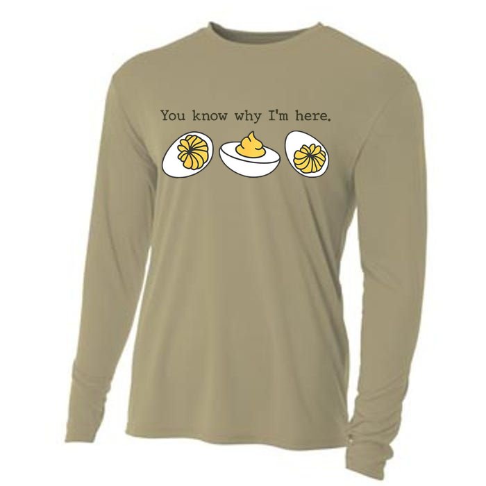 Thanksgiving Dinner You Know Why IM Here Deviled Egg Cooling Performance Long Sleeve Crew