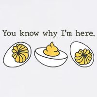 Thanksgiving Dinner You Know Why IM Here Deviled Egg Garment-Dyed Sweatshirt