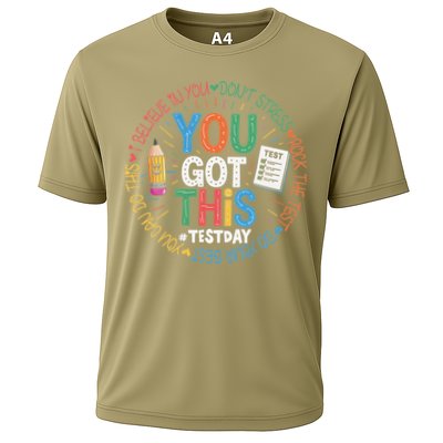 Test Day You Got This Rock The Test Teacher Testing Day Cooling Performance Crew T-Shirt