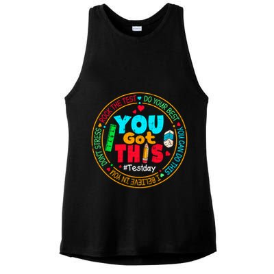 Test Day You Got This Rock The Test Testing Day Ladies PosiCharge Tri-Blend Wicking Tank