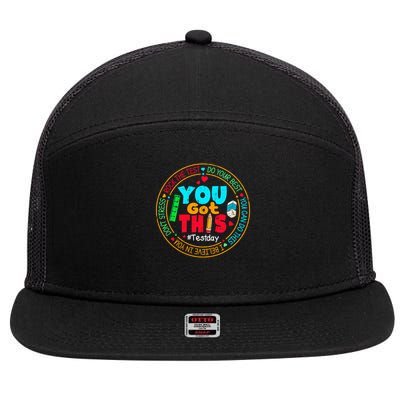 Test Day You Got This Rock The Test Testing Day 7 Panel Mesh Trucker Snapback Hat