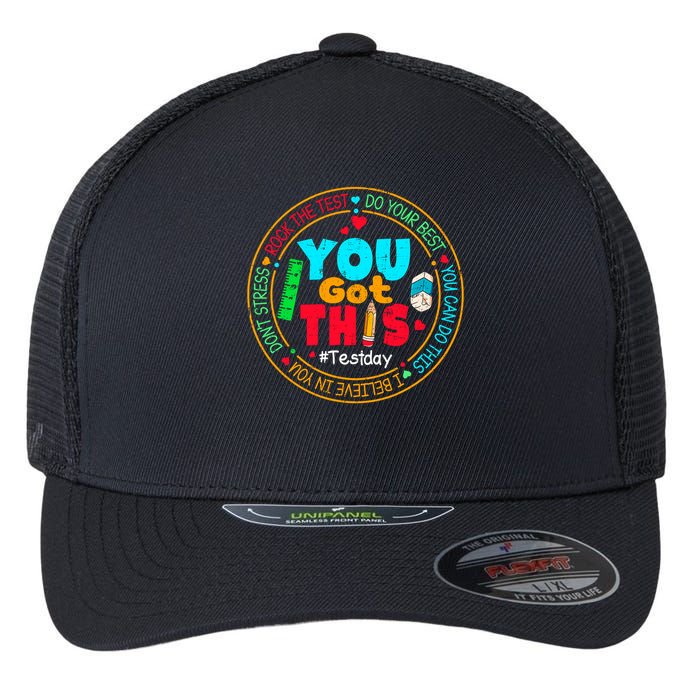 Test Day You Got This Rock The Test Testing Day Flexfit Unipanel Trucker Cap