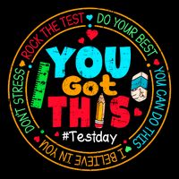 Test Day You Got This Rock The Test Testing Day 7-Panel Snapback Hat