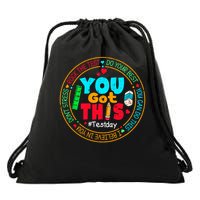 Test Day You Got This Rock The Test Testing Day Drawstring Bag