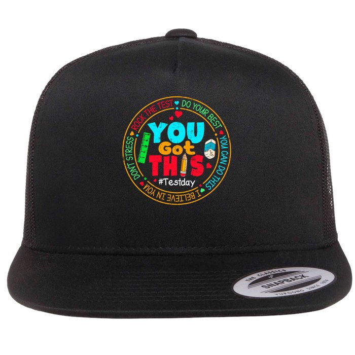Test Day You Got This Rock The Test Testing Day Flatbill Hat