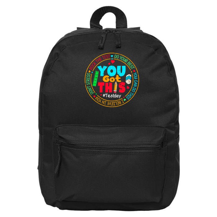 Test Day You Got This Rock The Test Testing Day 16 in Basic Backpack