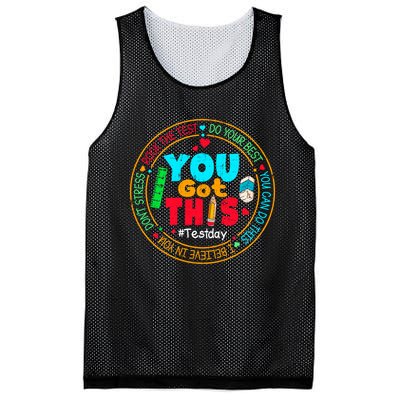 Test Day You Got This Rock The Test Testing Day Mesh Reversible Basketball Jersey Tank