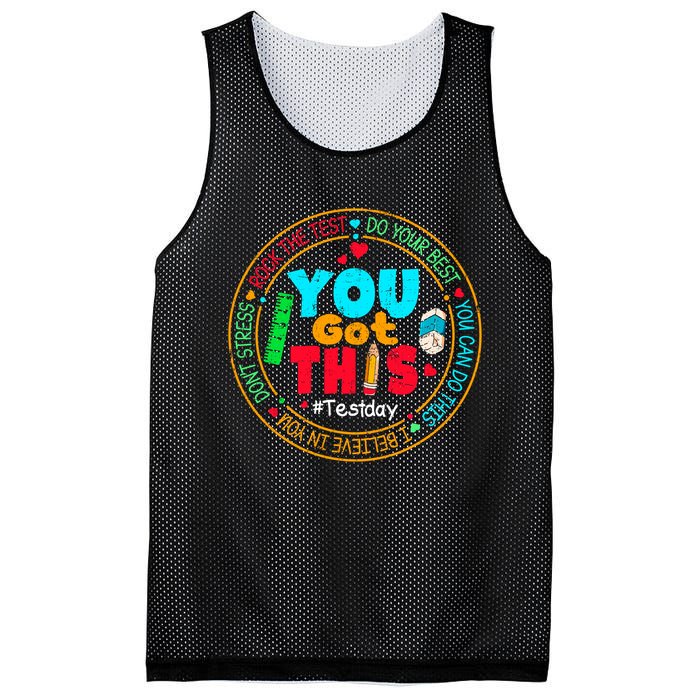 Test Day You Got This Rock The Test Testing Day Mesh Reversible Basketball Jersey Tank
