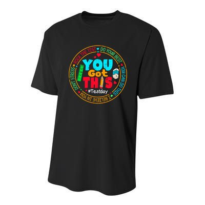 Test Day You Got This Rock The Test Testing Day Youth Performance Sprint T-Shirt